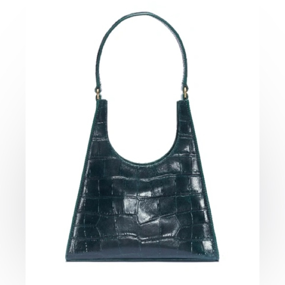 NWT STAUD Rey Bag Ivy Croc Embossed - Picture 2 of 2